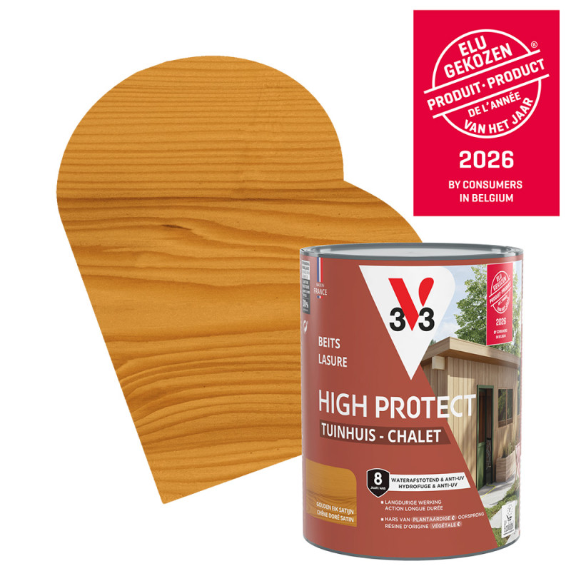 Lasure pour chalet High Protect chêne doré 0,75 L V33