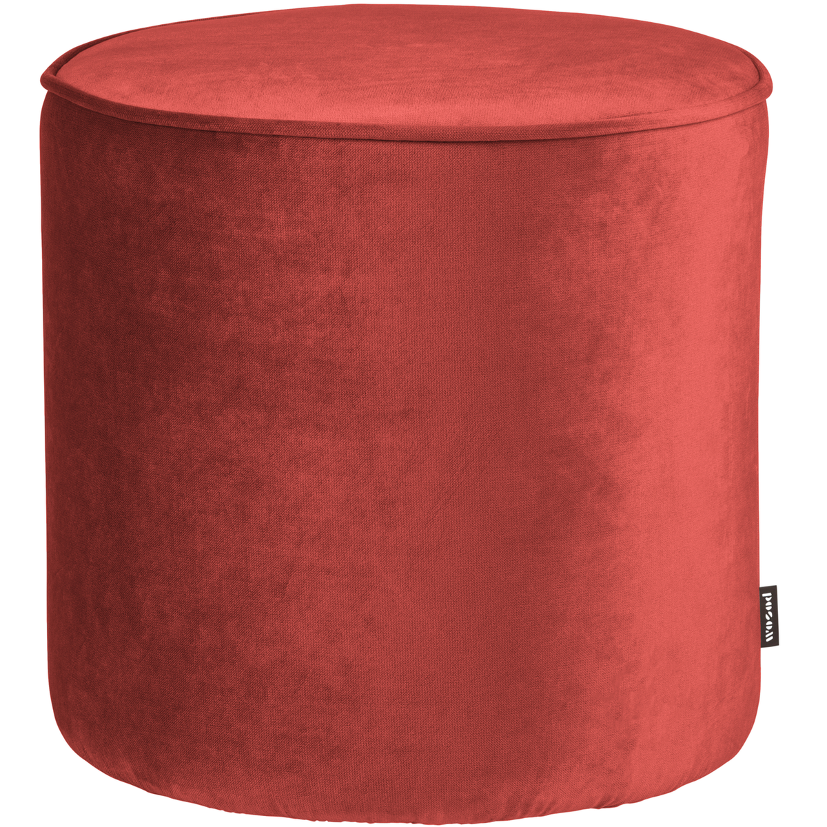 WOOOD poef hoog Sara - Velvet - Raspberry - 46xØ46cm
