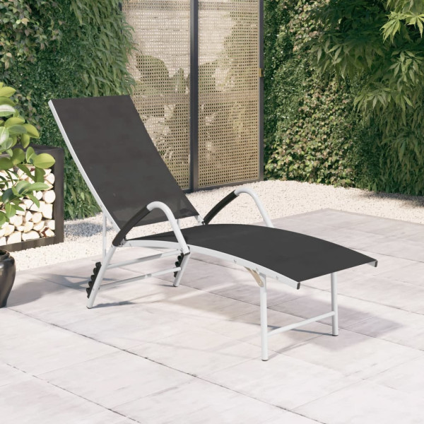 Leżak CzarnyAluminium vidaXL