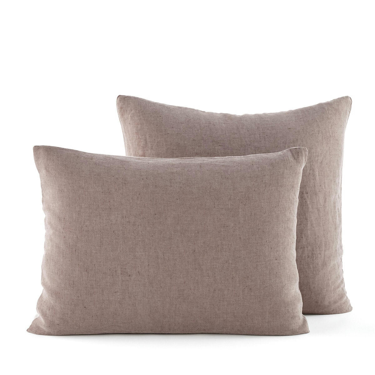 Taie d'oreiller bicolore en lin et coton, Antona