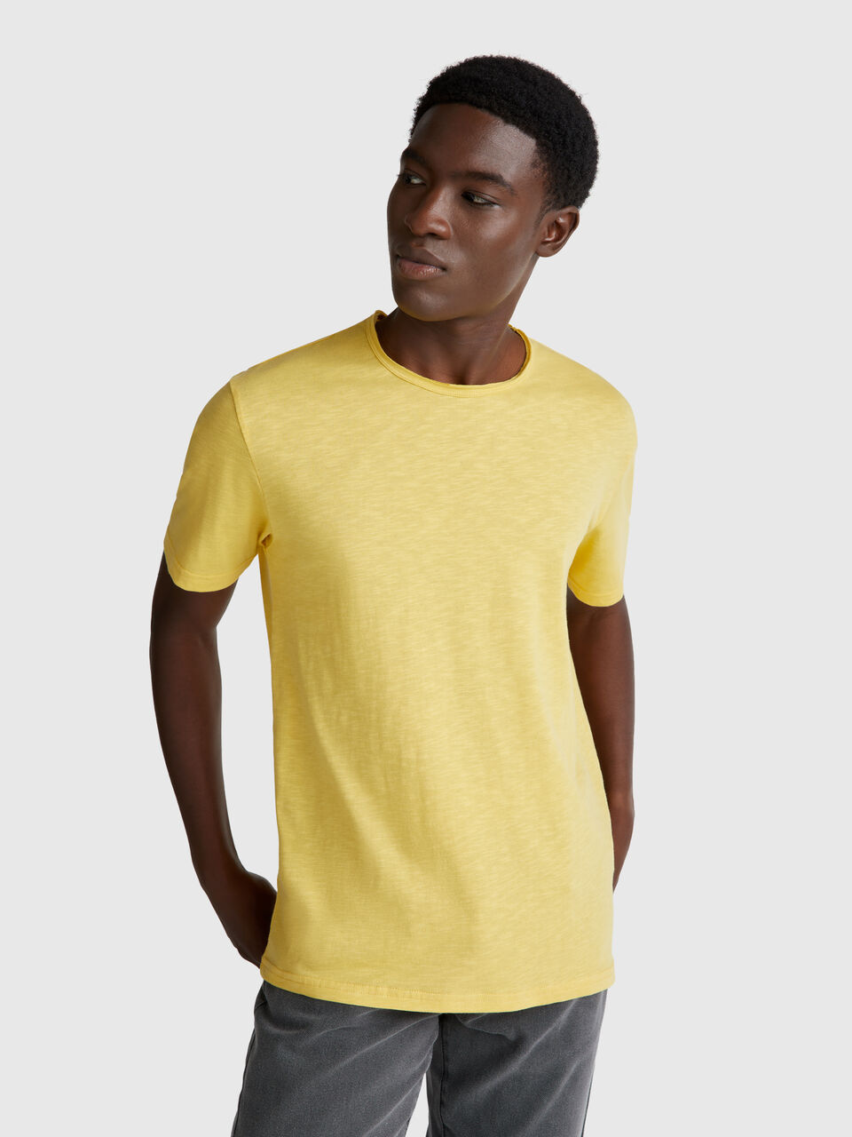 Slub cotton t-shirt
