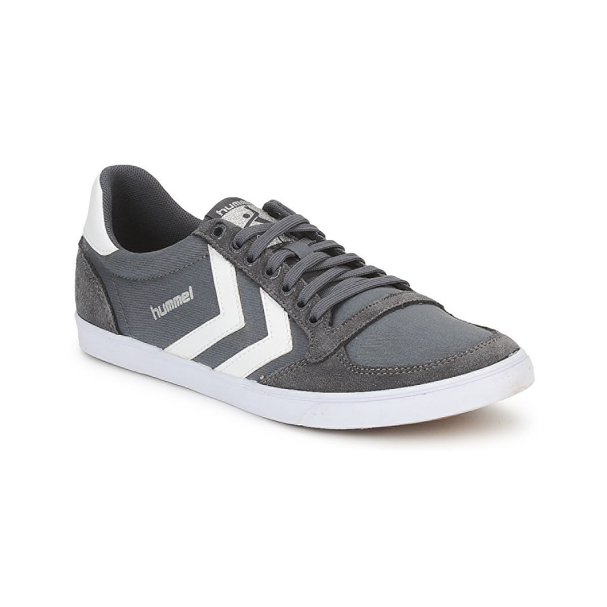 hummel - TEN STAR LOW CANVAS - Grey / White