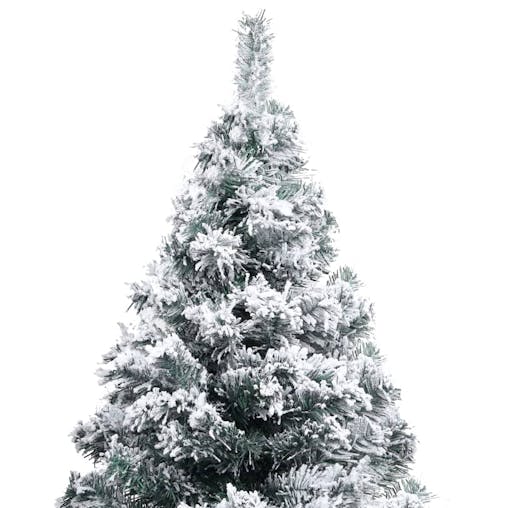 NNEVL Artificial Christmas Tree with Flocked Snow Green 120 cm PVC