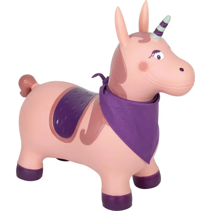 Spielzeugpferd Hüpftier Einhorn