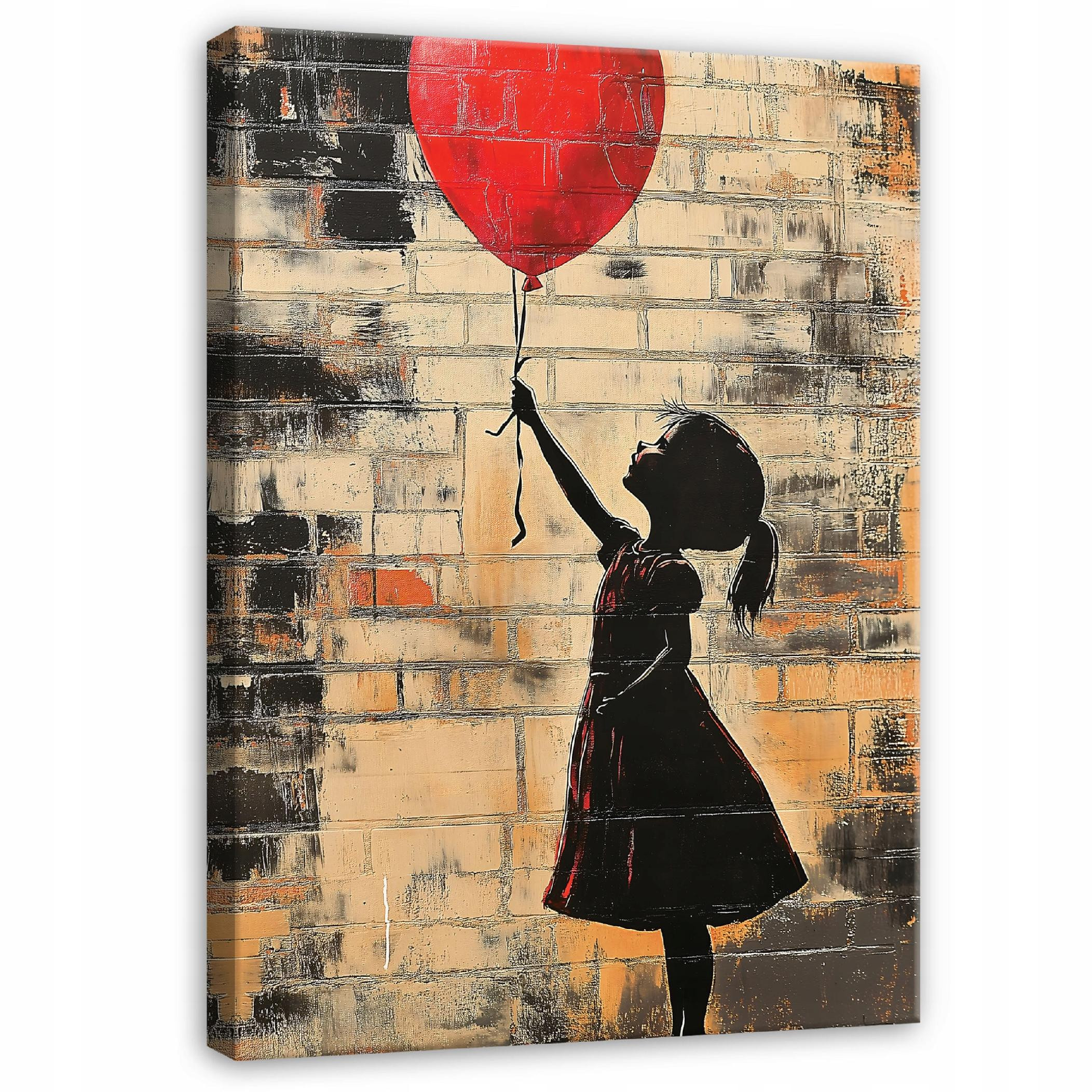 Obraz Do Salonu Sypialni Na Płótnie Abstrakcja Banksy Dziewczynka 60X40