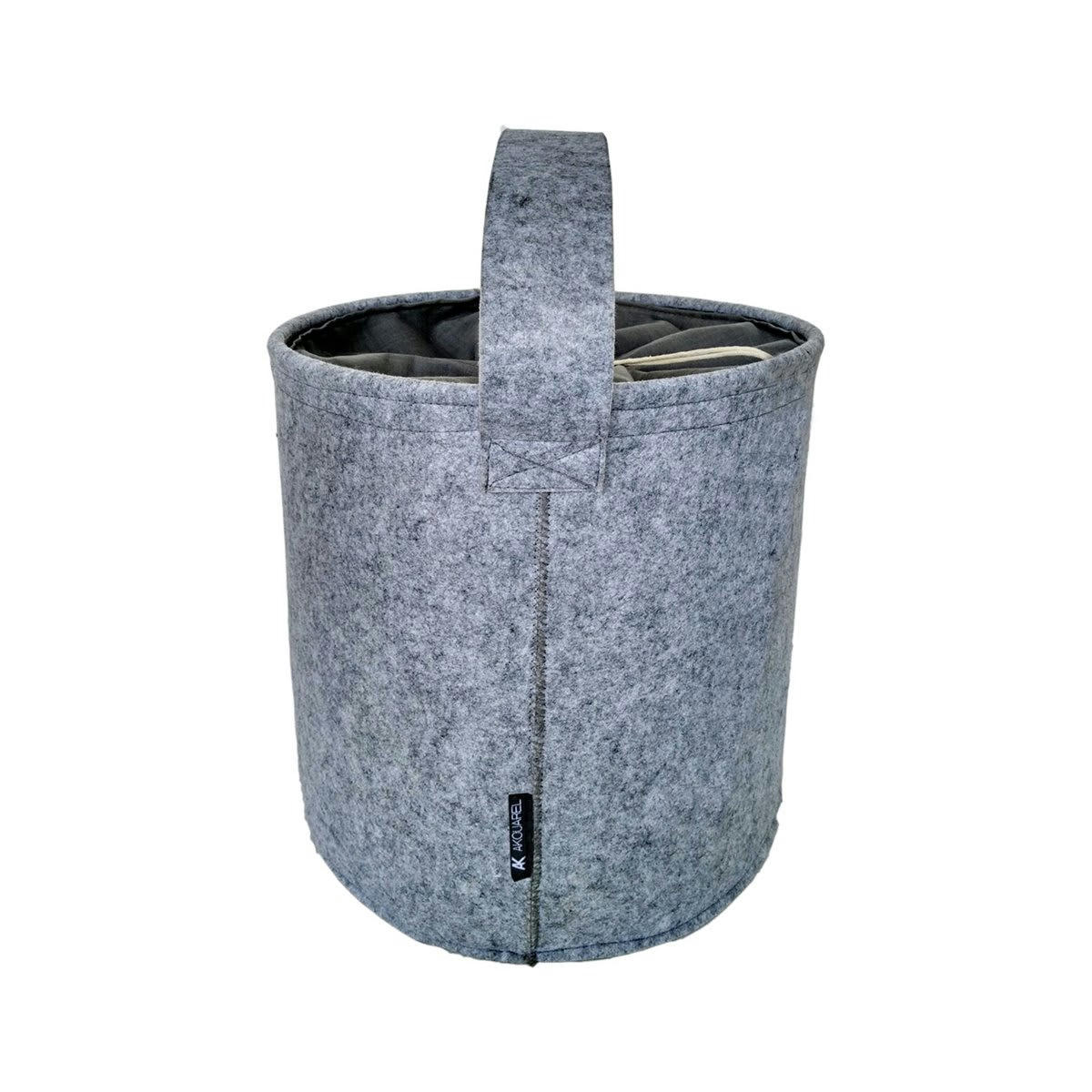 SITELO - Panier à linge  gris perle