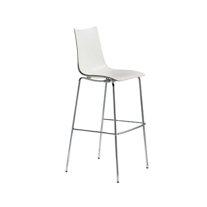 ZEBRA - Tabouret design en plastique blanc