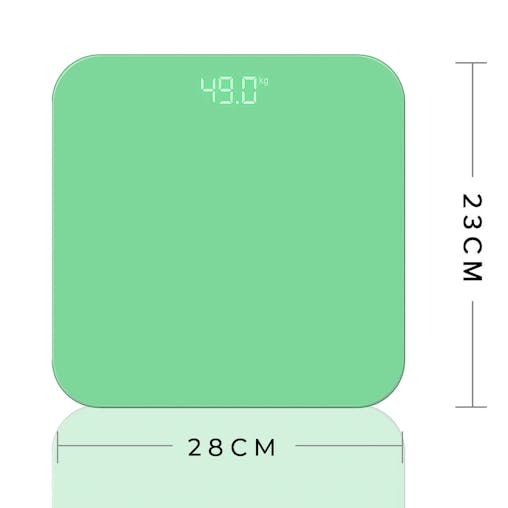 SOGA 180kg Digital Fitness Weight Bathroom Gym Body Glass LCD Electronic Scales Green