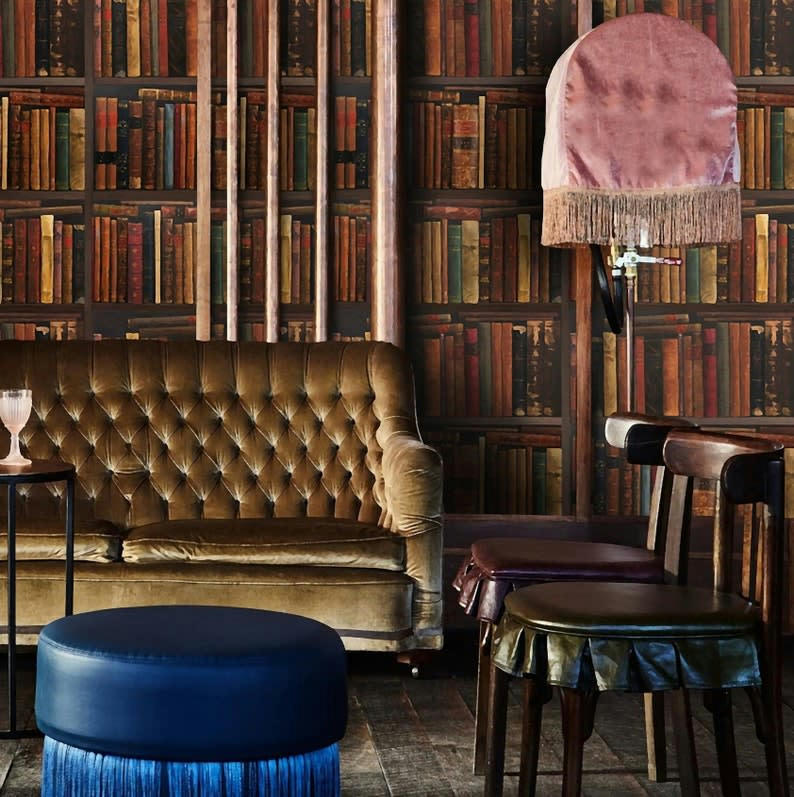 VINTAGE - Papier Peint Bibliothèque 250x200 cm