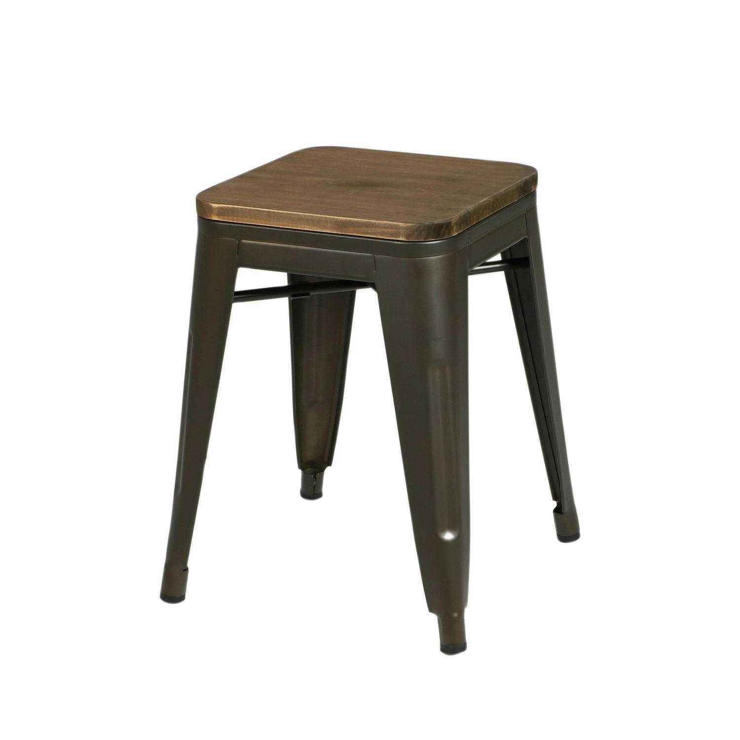 - Tabouret vintage gris foncé