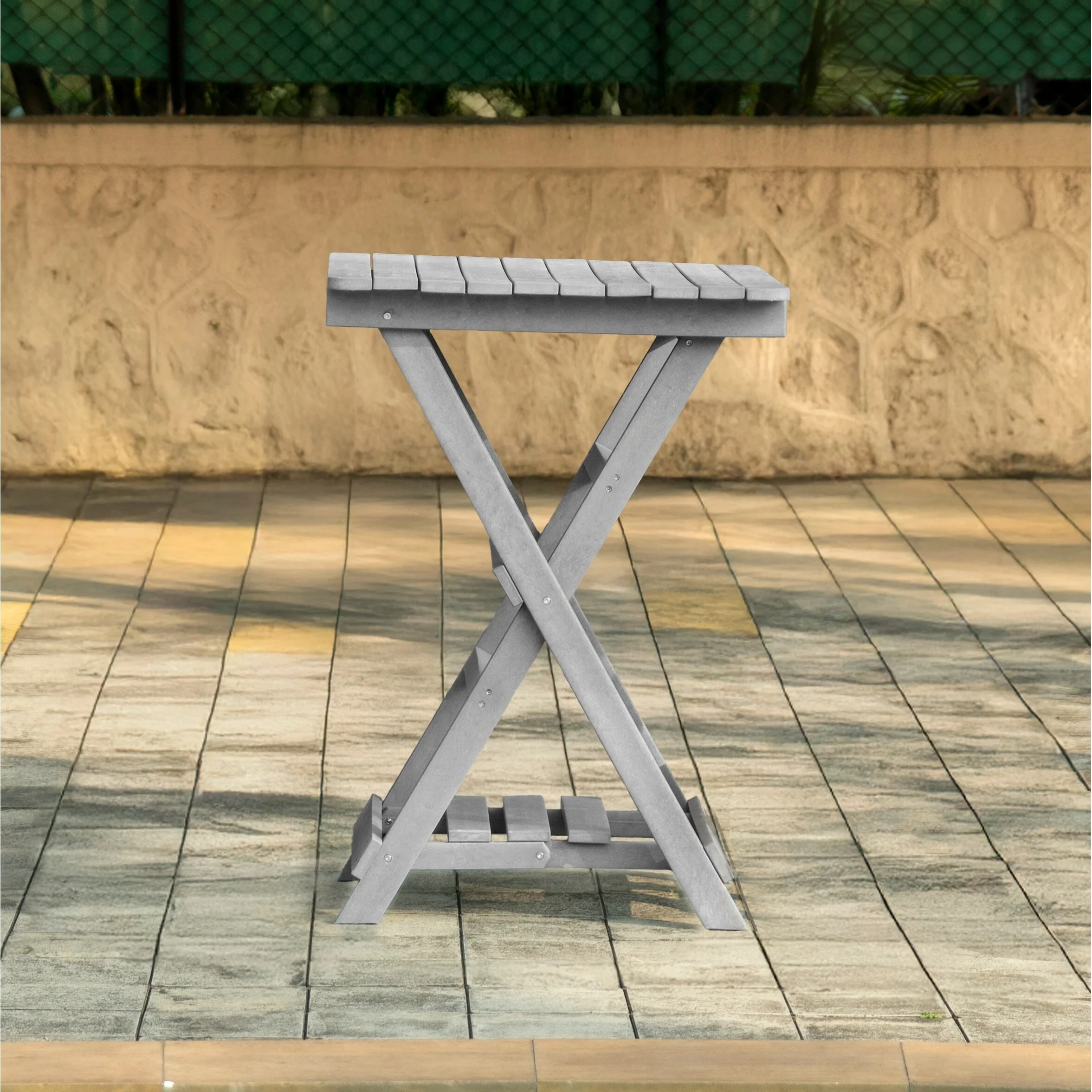 Patagonia Fully Assembled All-Weather Recycled HDPE Outdoor Folding Bar table