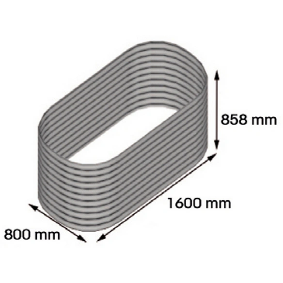 Hochbeet »Terra Rund 858«, BxHxL: 82,1 x 85,8 x 82,1 cm, Zincalume®