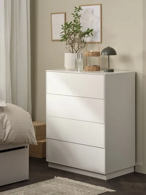 Kommode VITTRUP 4 skuffer hvid