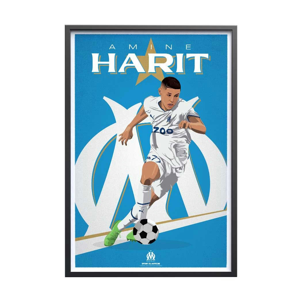 FOOT - Affiche Foot - Olympique de Marseille - Amine Harit 30x40cm