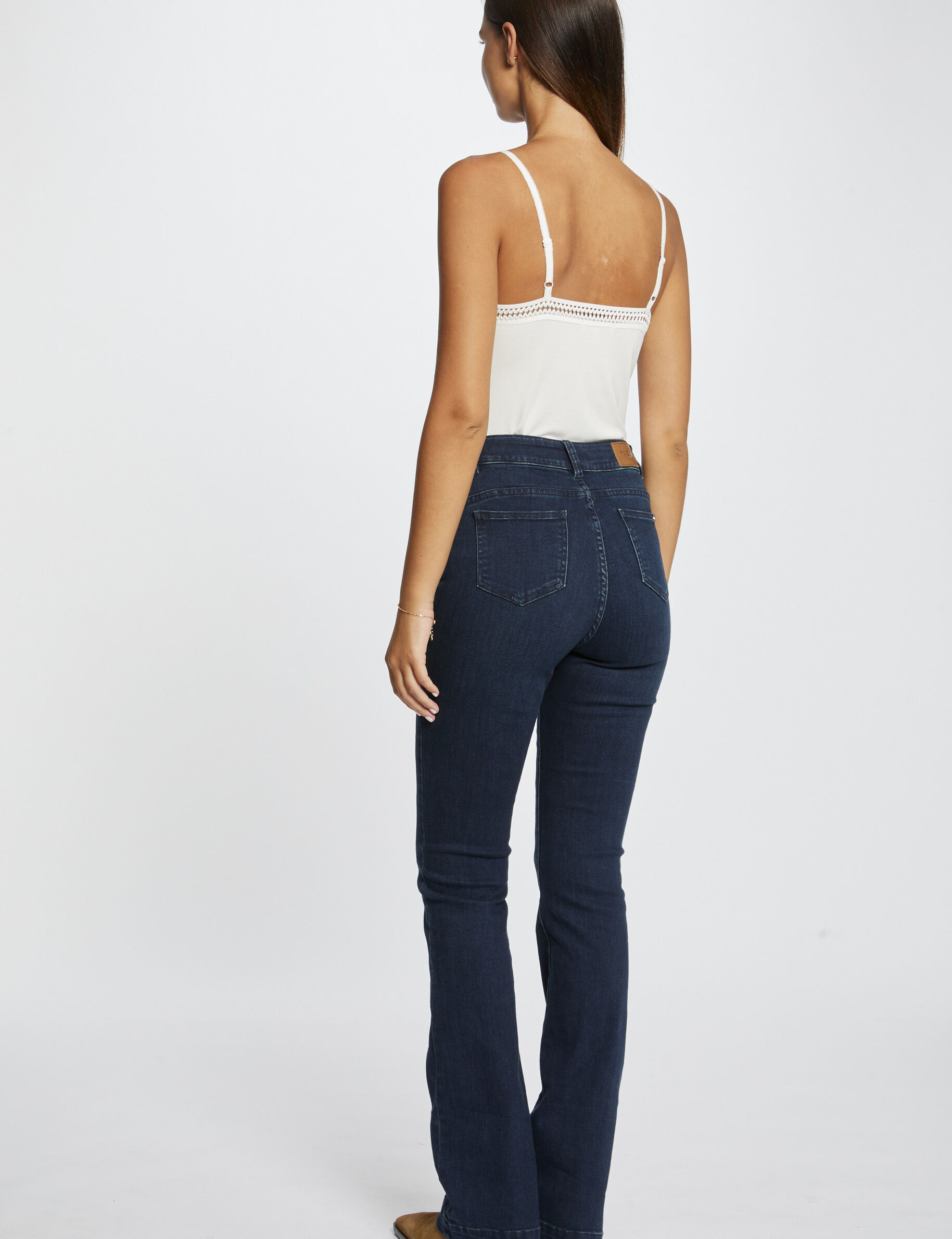 Vest Top Thin Straps With Lace Strips Ivory Women