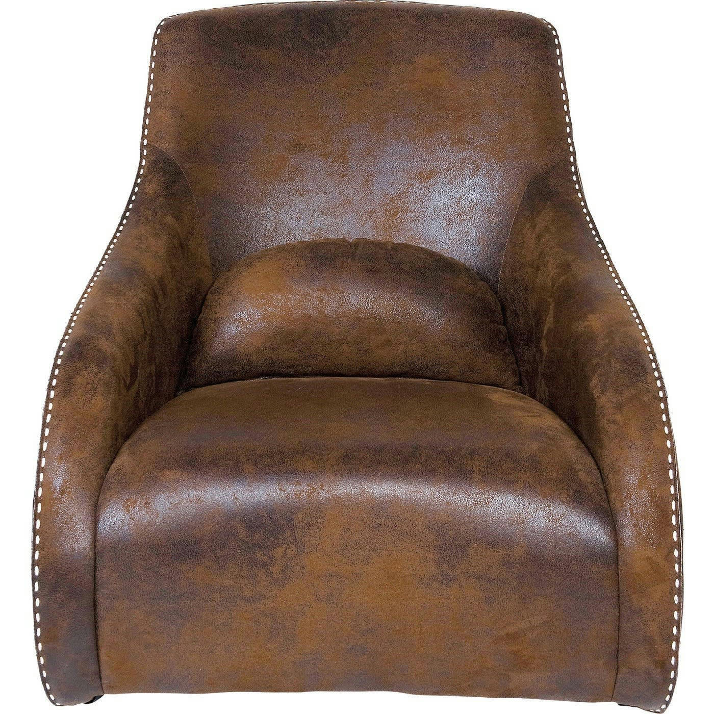 RITMO - Fauteuil à bascule en microfibre marron