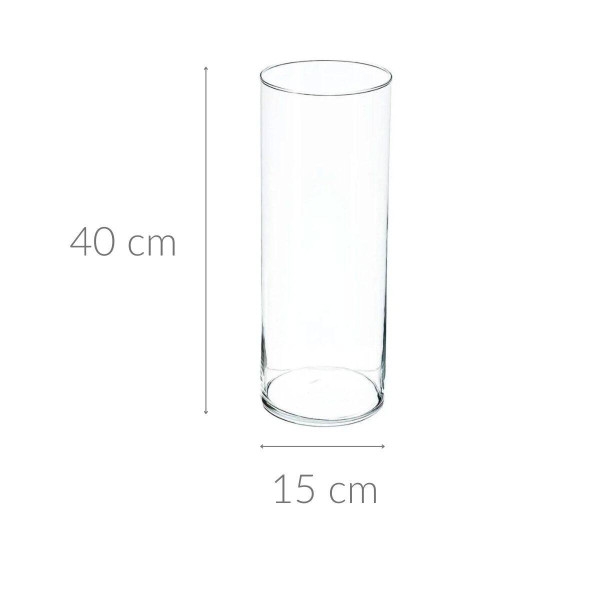 Wazon szklany CYLINDER, 40 cm