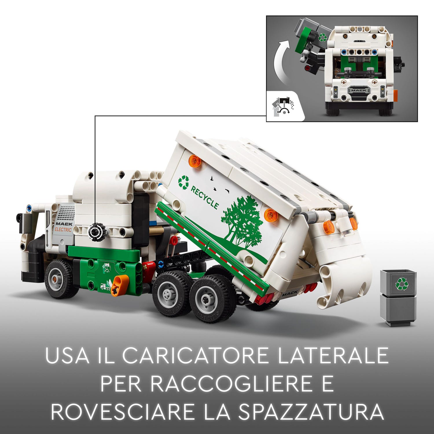 Camion spazzatura Mack LR Electric Lego Technic