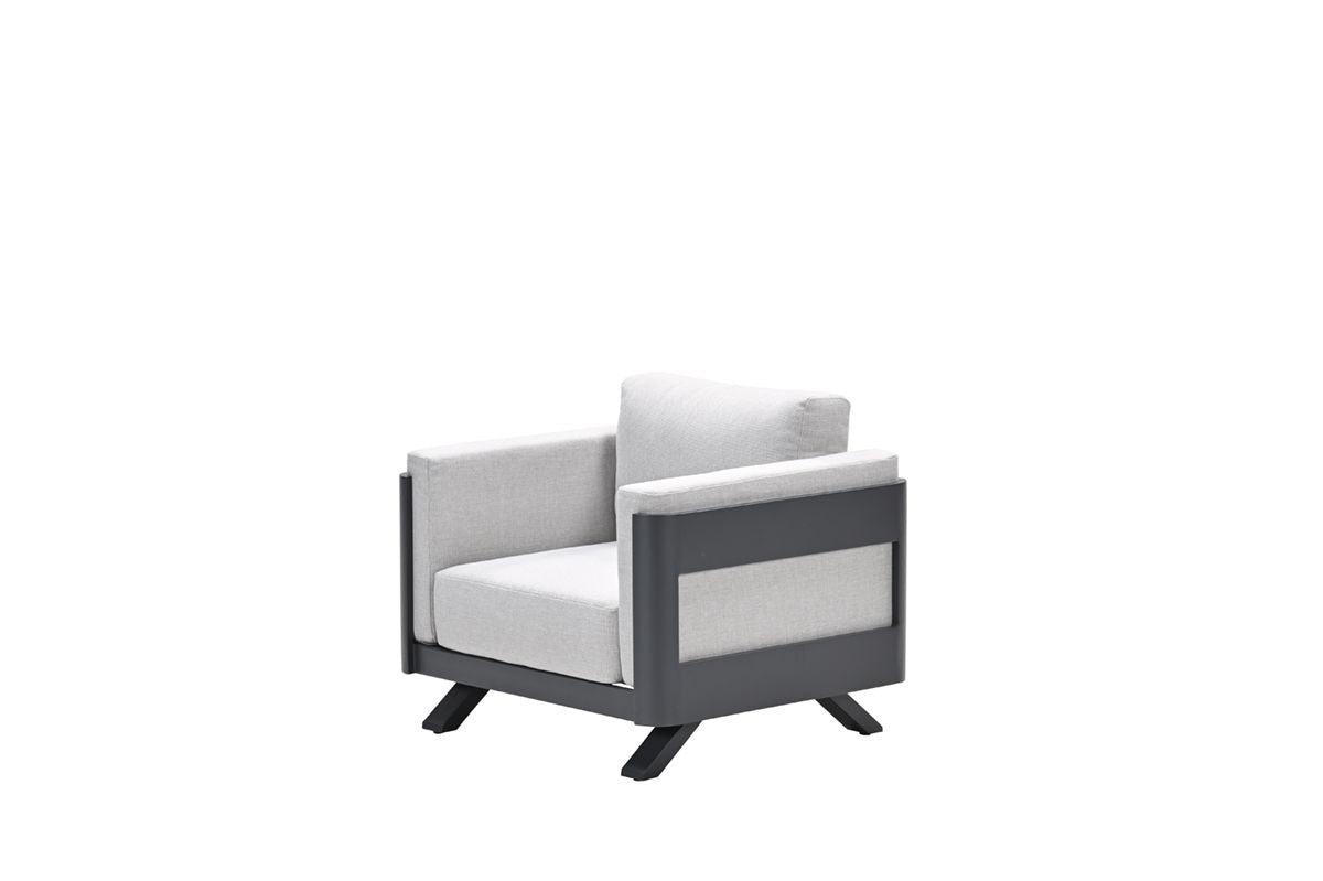 Realdo lounge fauteuil - carbon black - valley sand