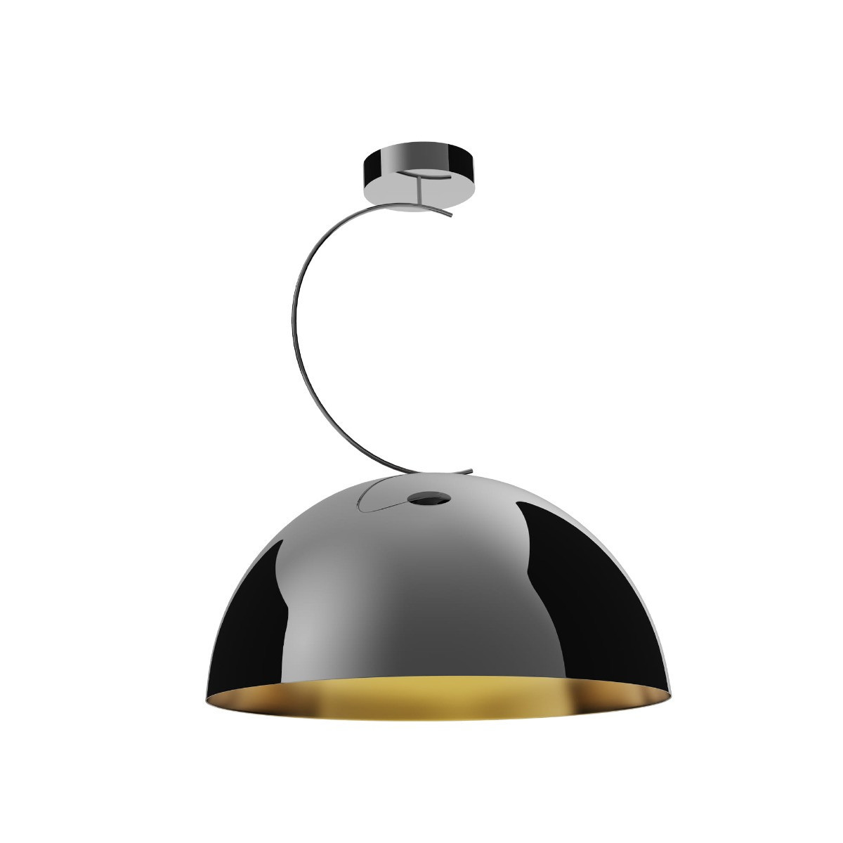Lampa wisząca czarna chromowana-złota TWENTY 1xE27x40W Maxlight