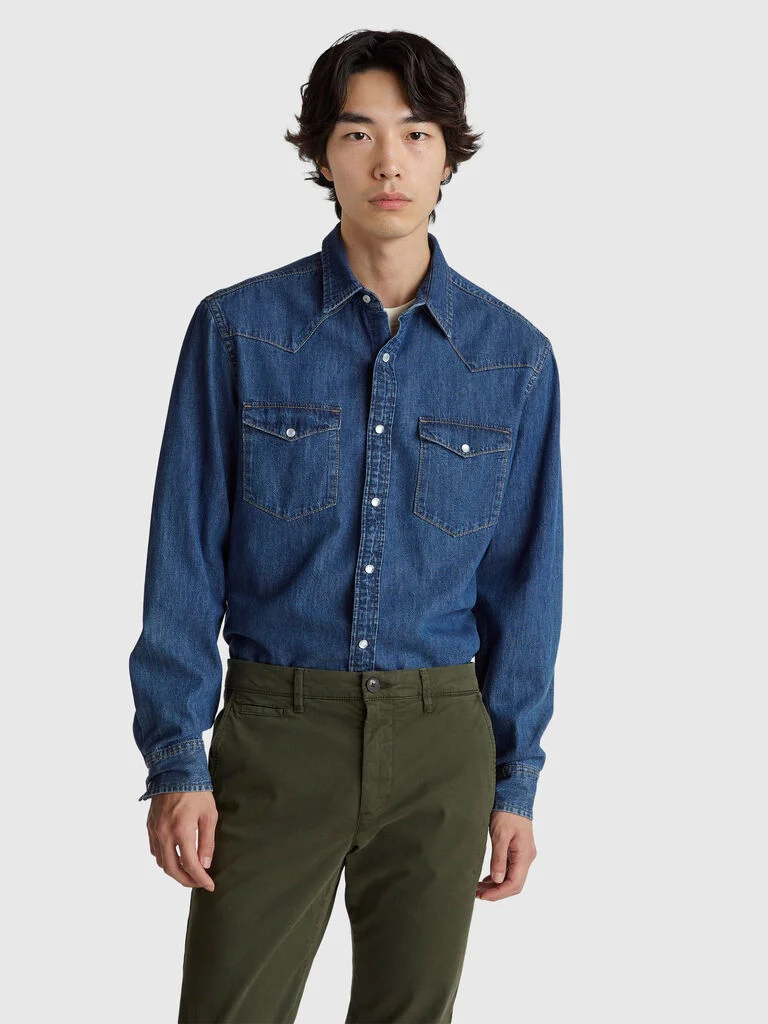 Western denim shirt