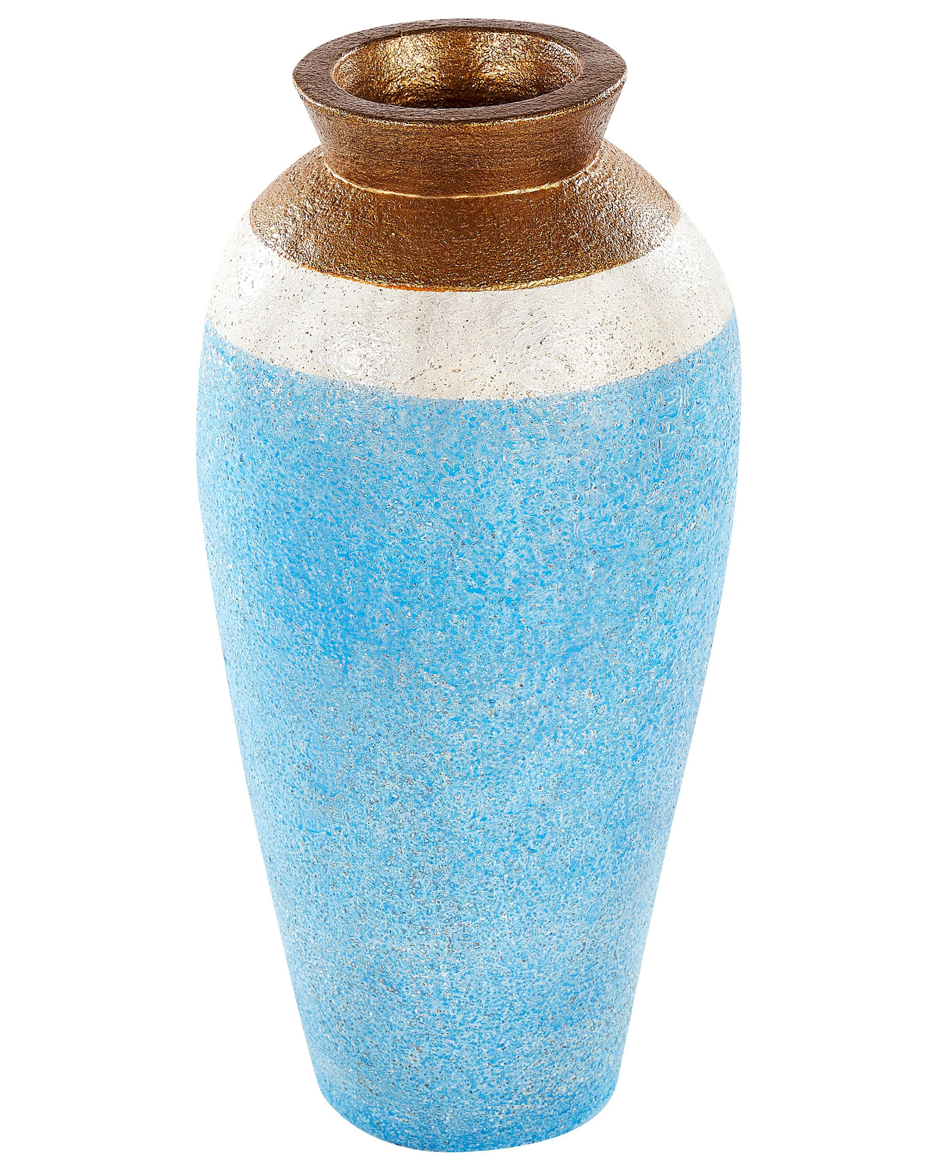 Decorative Vase PLATEJE Ceramic 42 cm Blue