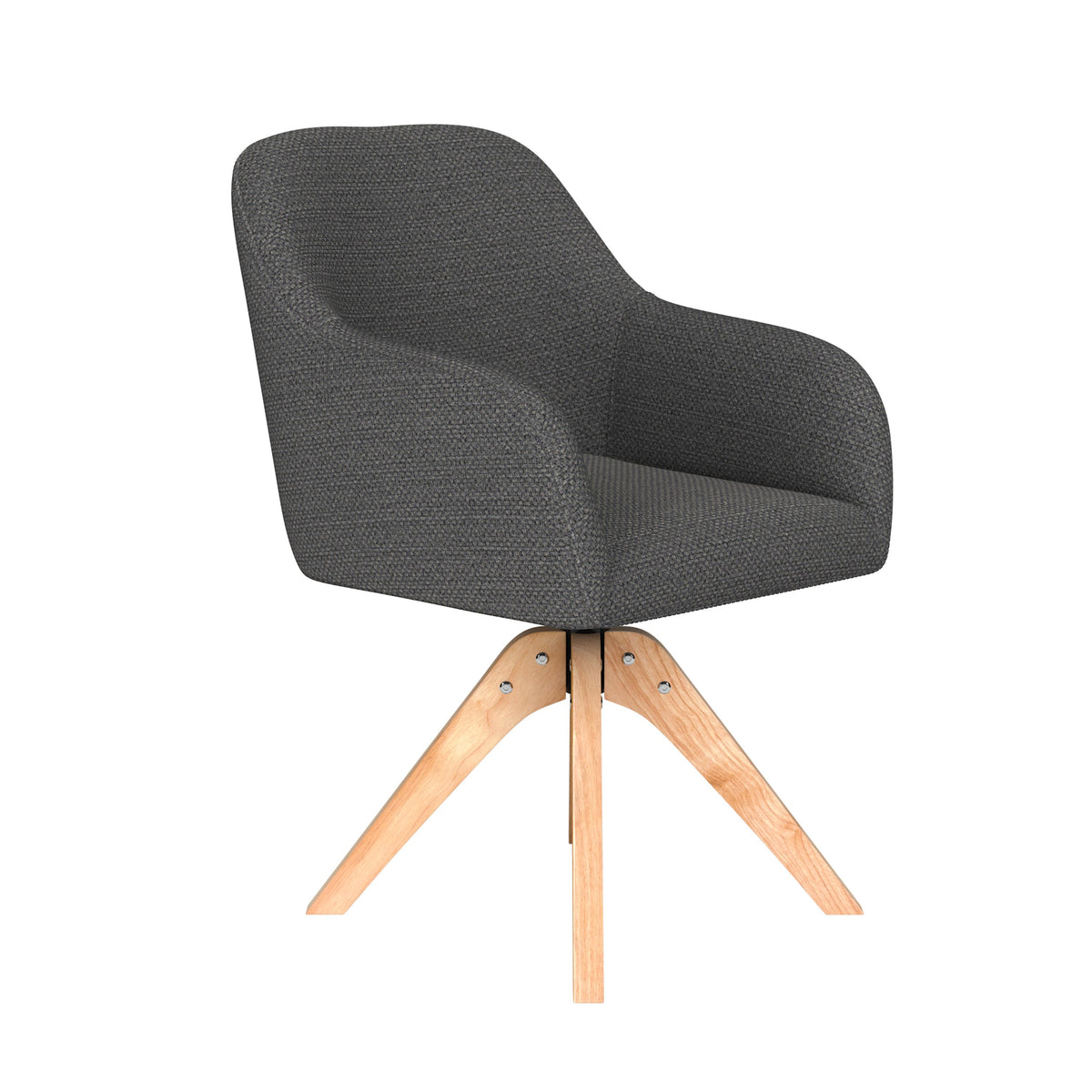 Housecraft Living Otis Eetkamerstoel Draaibaar Hout Grijs