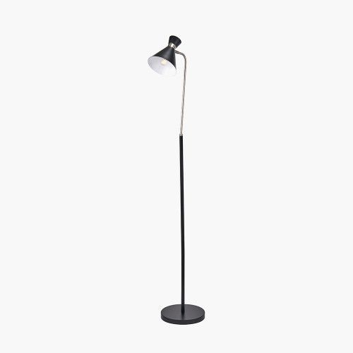 Ruma Brushed Silver Metal Floor Lamp