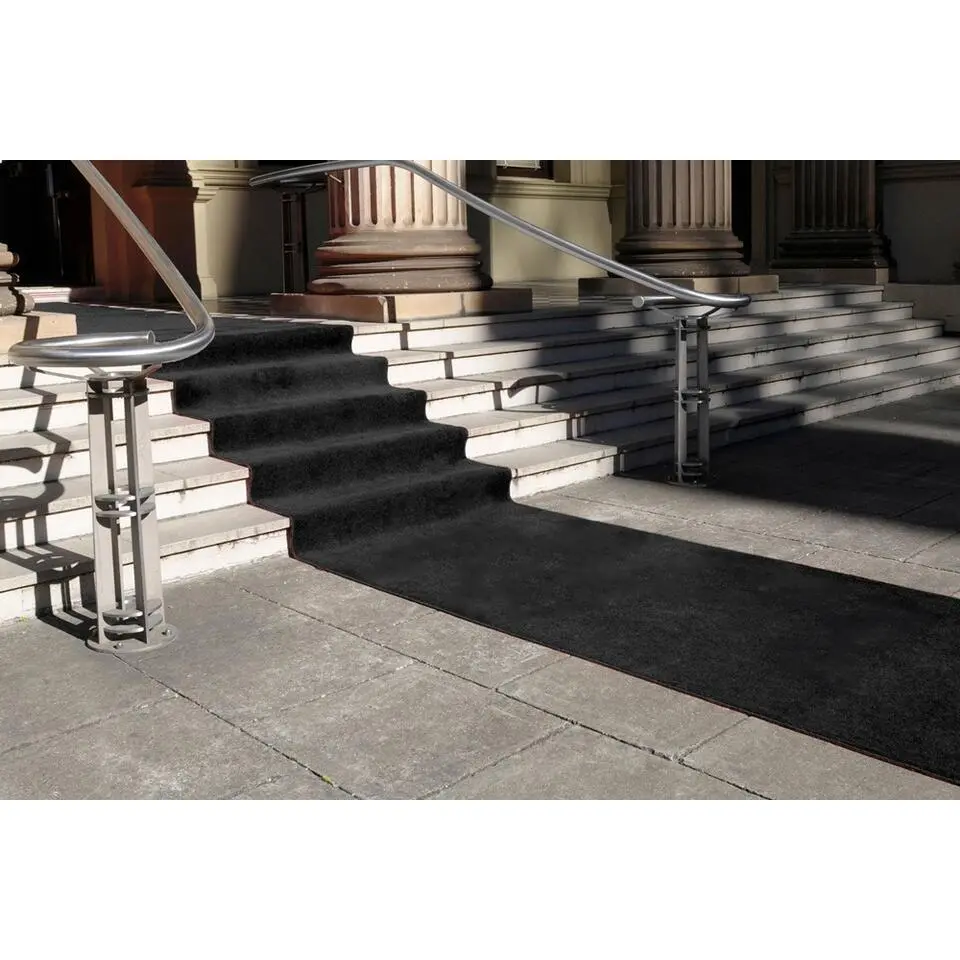 Tapijt loper Torrance - Breedte 200 cm - 2 mm dik - Zwart