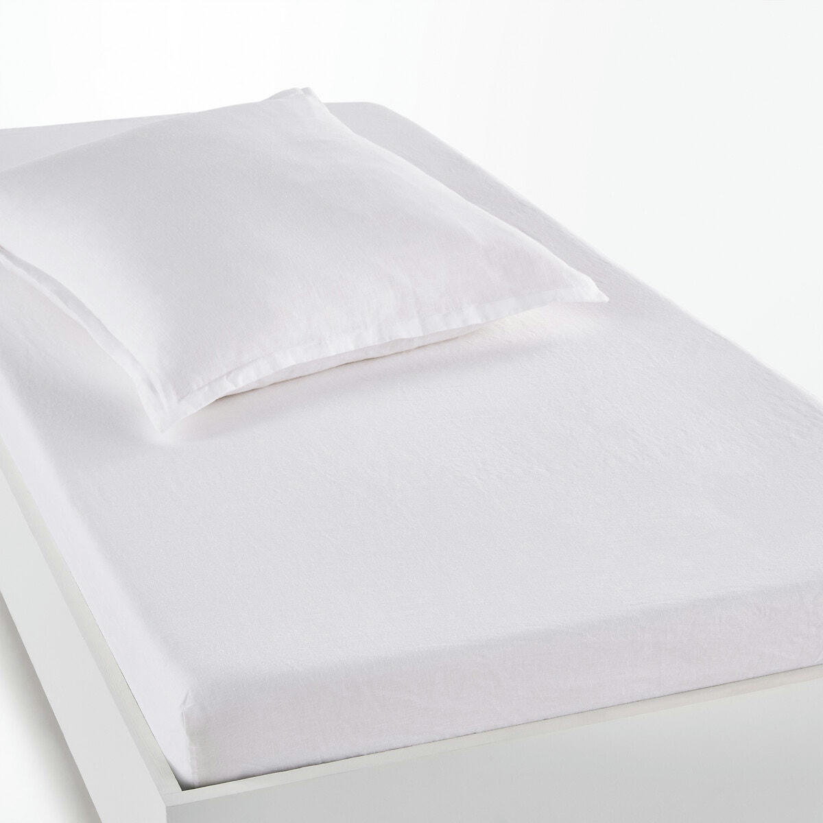 Drap housse enfant lin lavé, bonnet 30cm, Linot
