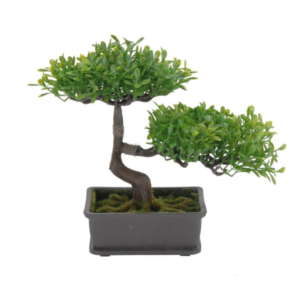 Sztuczne drzewko Bonsai jasno zielone 23x22x15 cm ozodbne