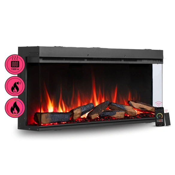 Elektrokamin, »AH-44«, 1500 W, 20,6x112,8x49,5 cm, schwarz