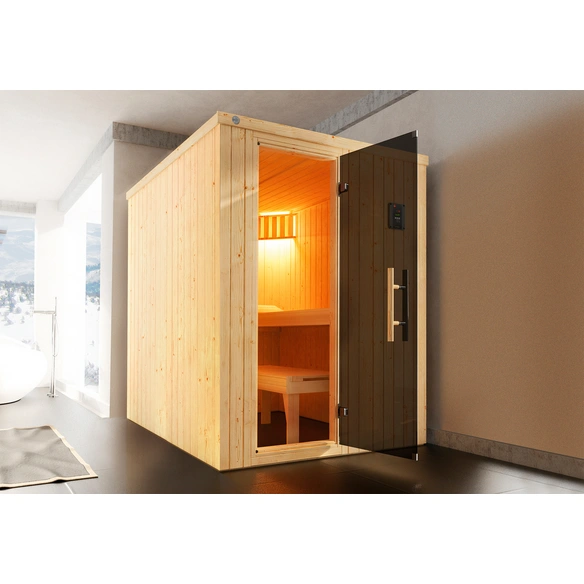 Elementsauna »KAARINA 1«, 6 Personen, inkl. 3,6 kW Ofen mit integrierter Steuerung