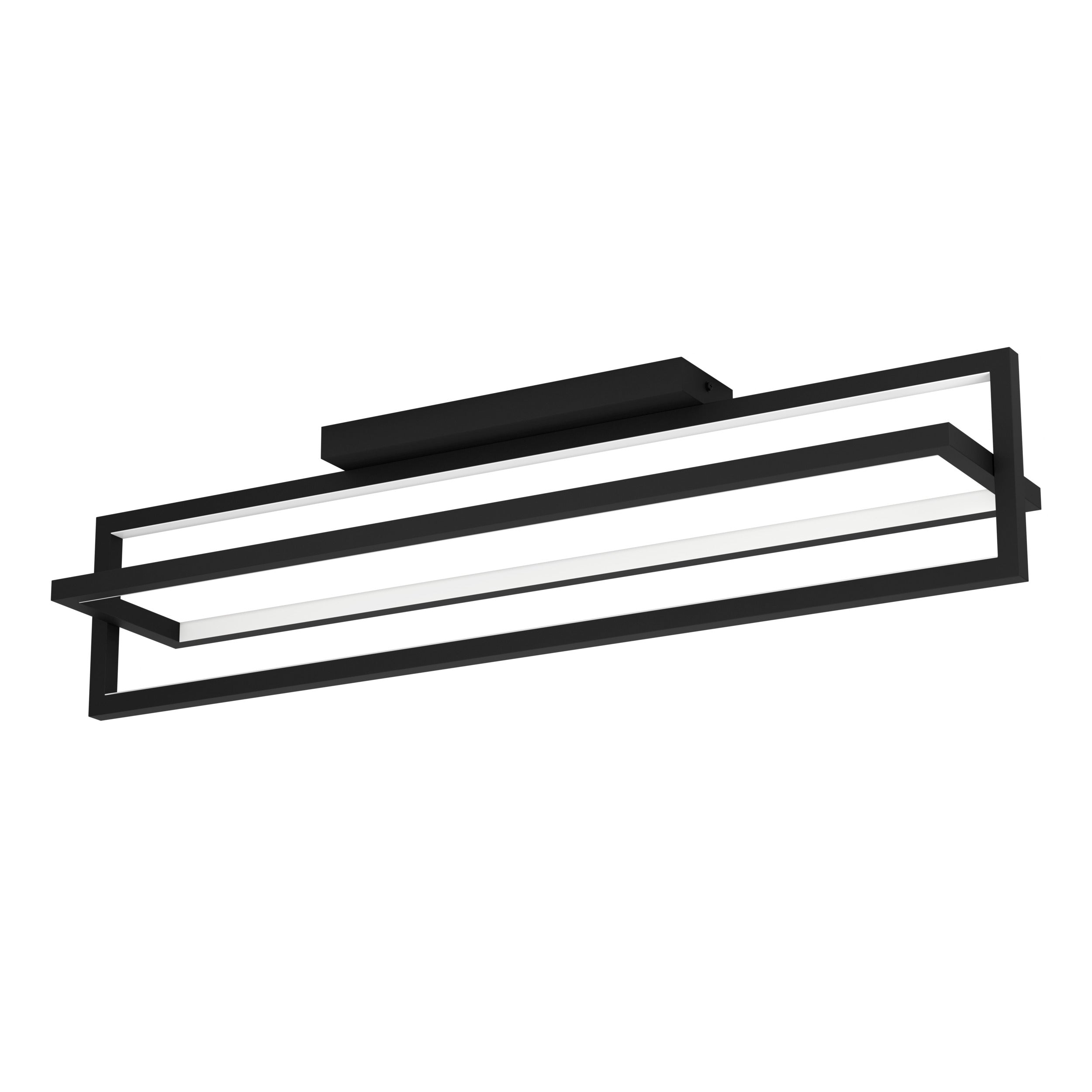 EGLO plafondlamp Siberia - led - 78 cm - zwart/wit - dimbaar