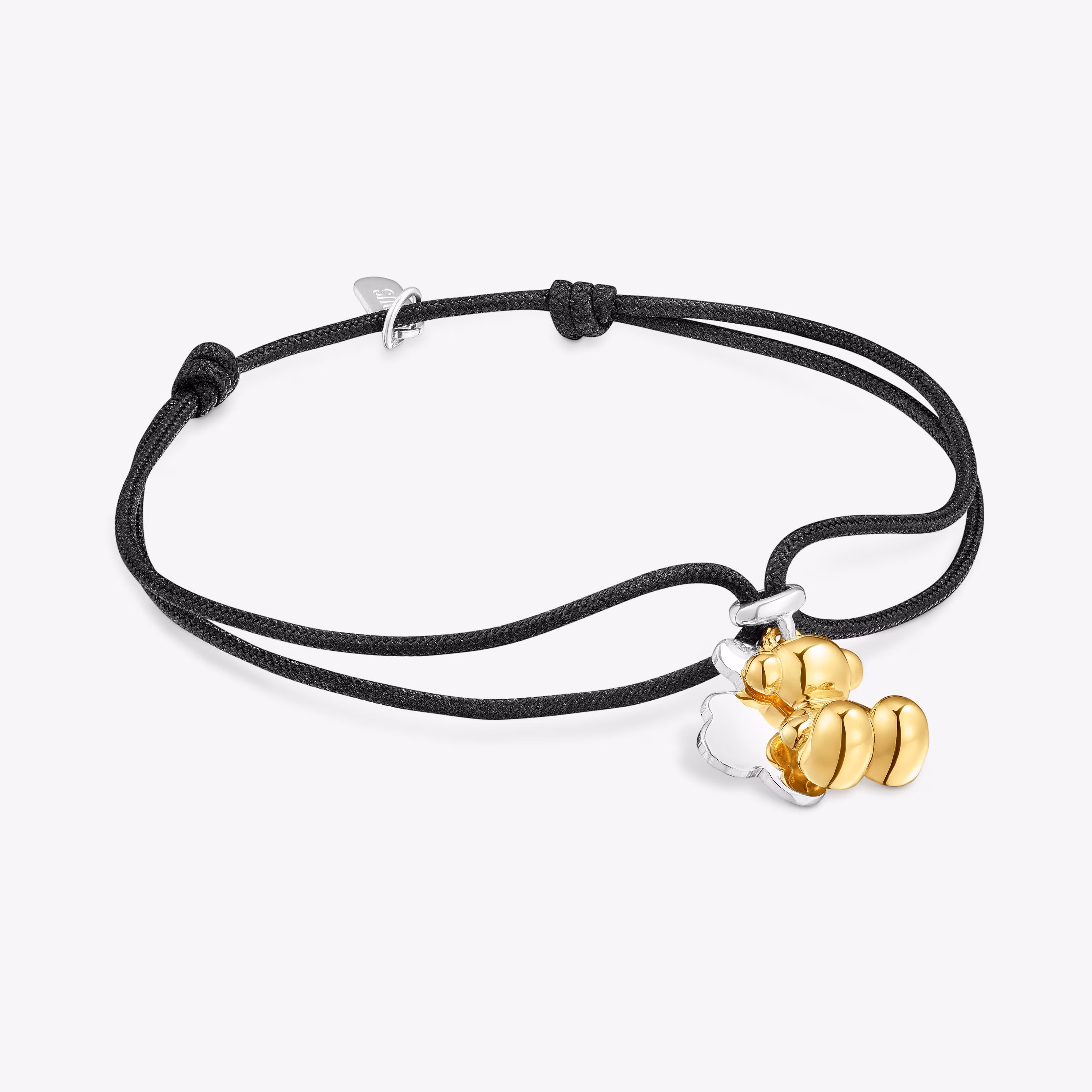 Pulsera bicolor de nylon con doble oso Bold Bear