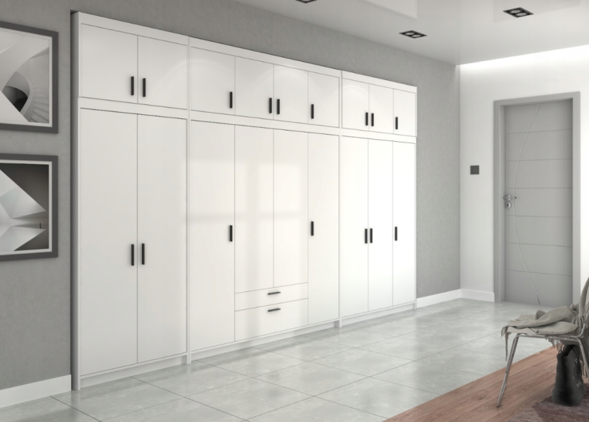 Biała Duża Szafa Garderoba 400cm Nadstawki Modułowa 3 kolory lp