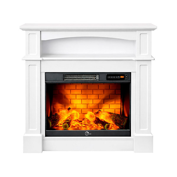 Cheminée Electrique Sifora 2 000W 80,5 x 30 x 81 cm Blanc Sannover - Livrée montée, prête à l'emploi