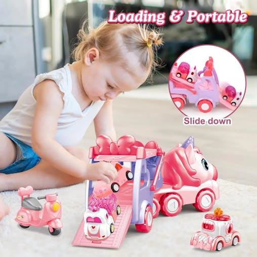 NNEOBA 5 in 1 Carrier Truck Car Toys
