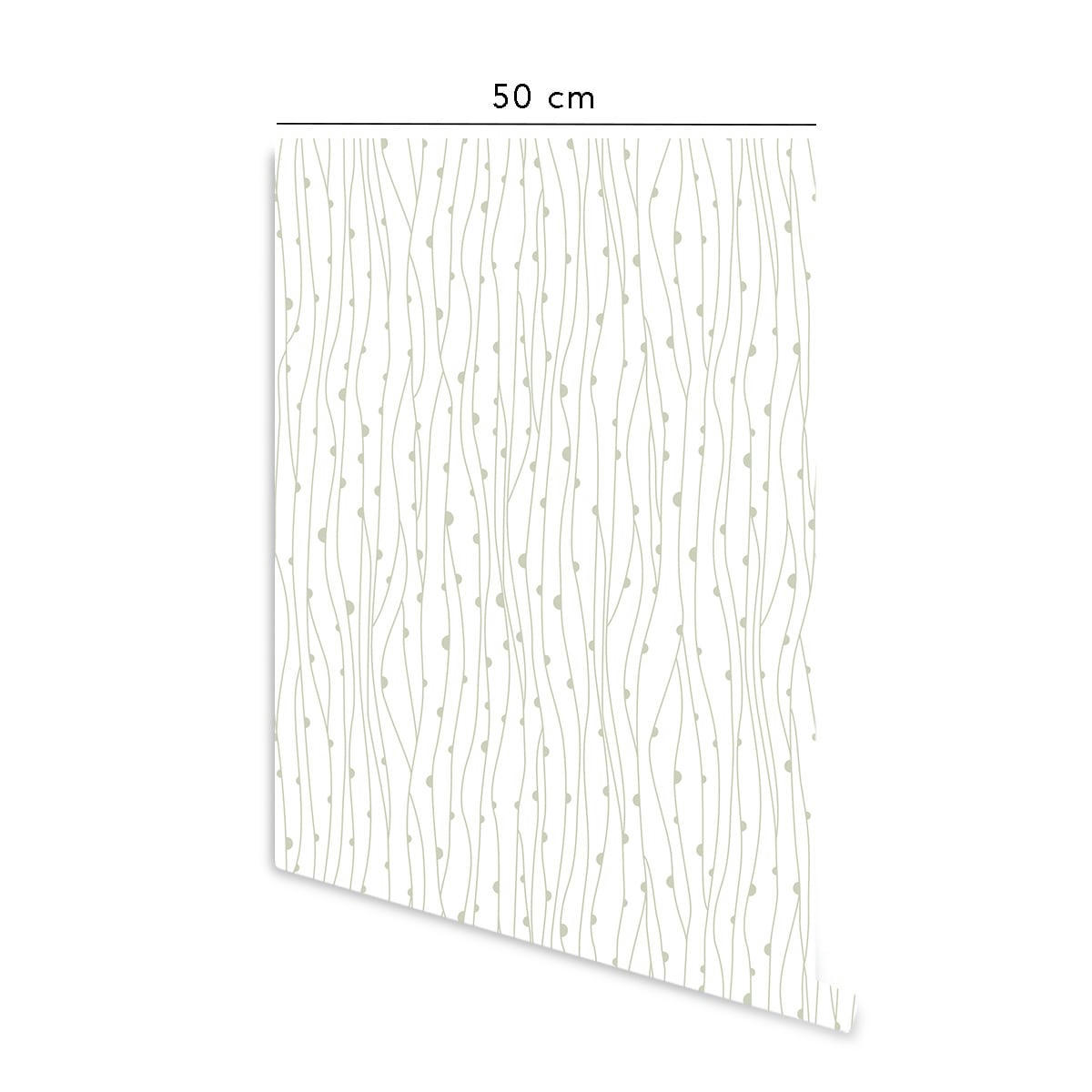 NATURE - Papier peint vinyle adhésif nature sauge 50x300 cm