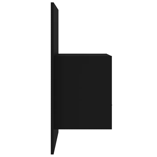 NNEVL Wall-mounted Bedside Cabinets 2 pcs Black