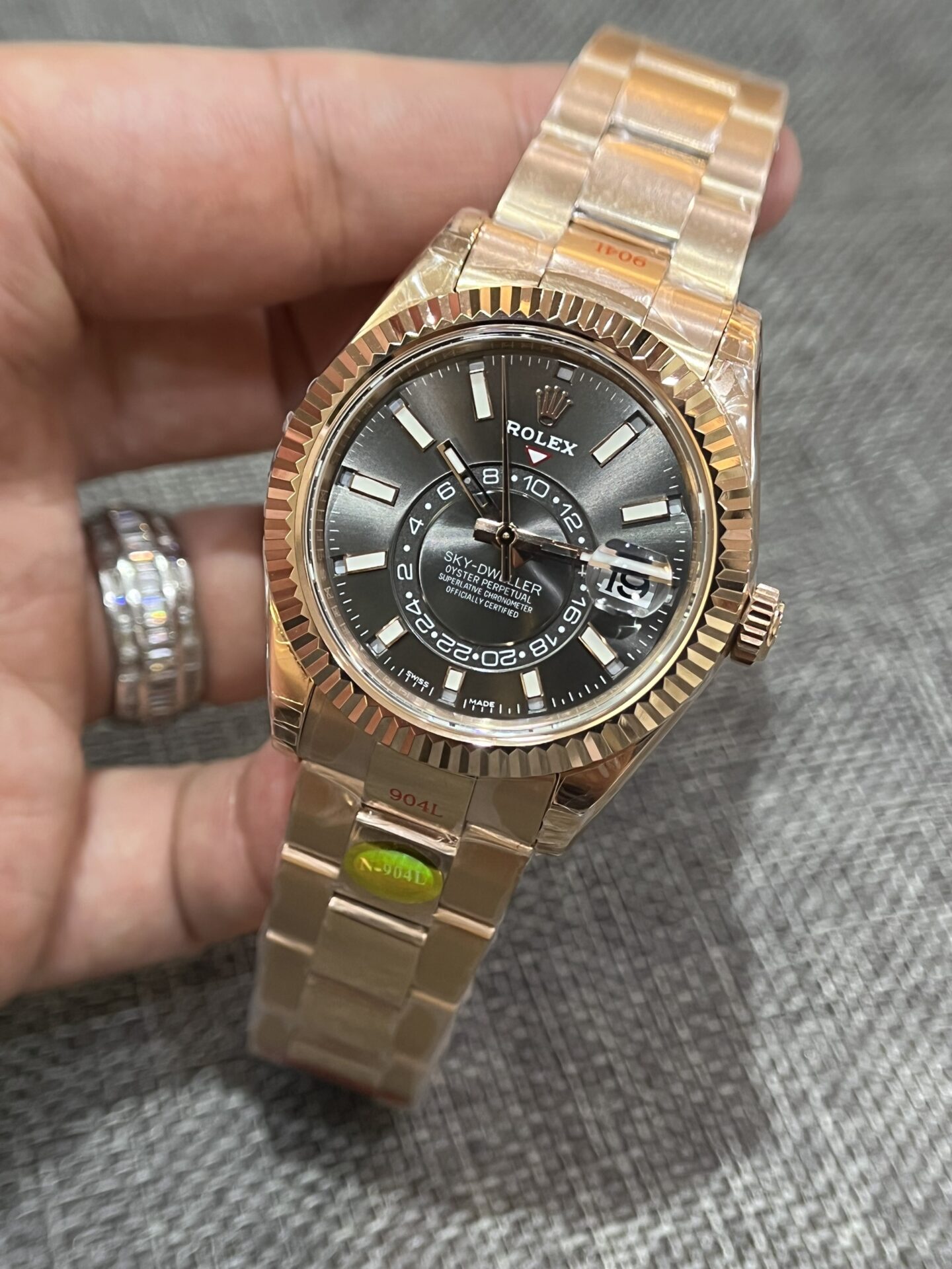 Rolex Sky-Dweller 326935 RG Plated Grey Dial 42mm Oyster NBF Replica