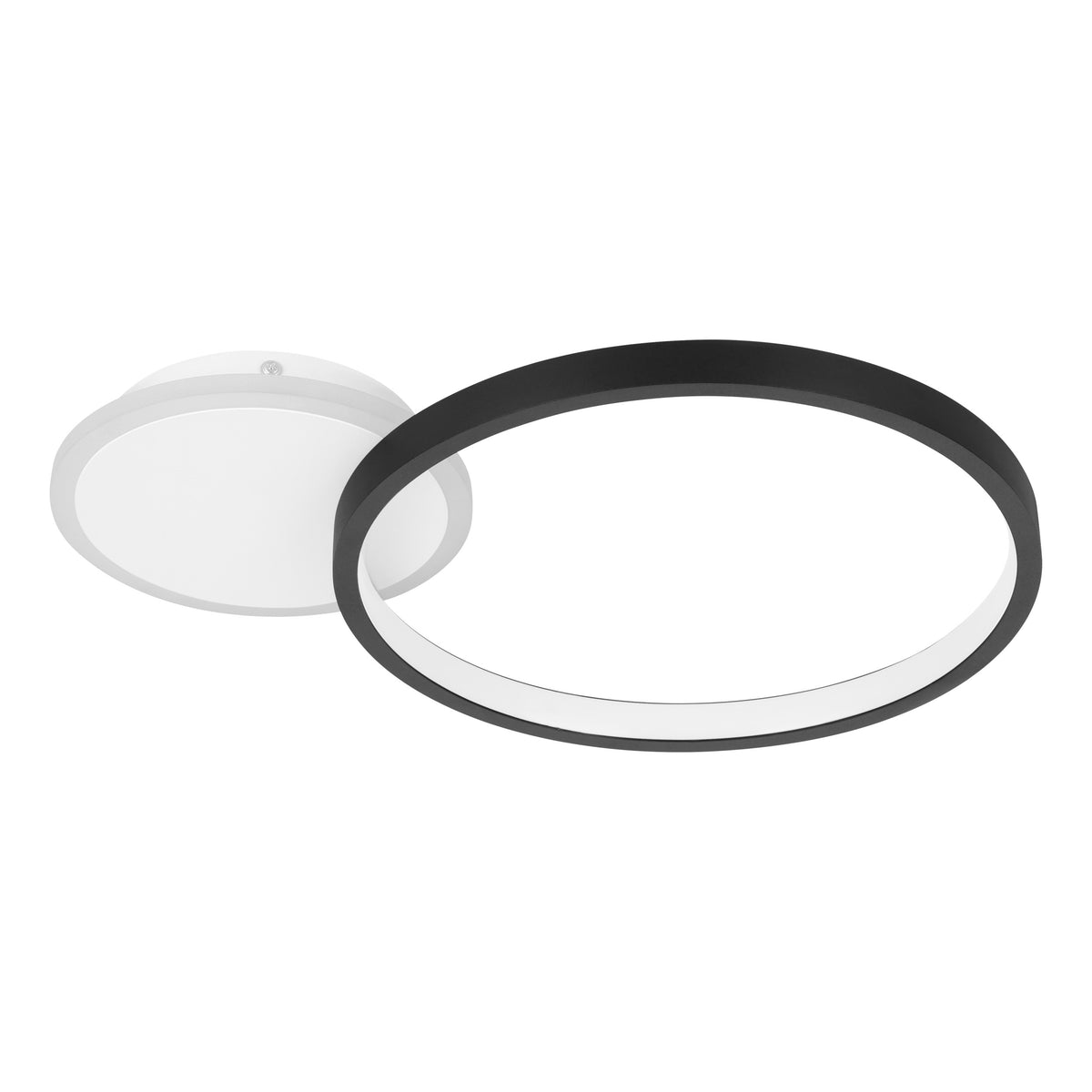 EGLO plafondlamp Gafares - led - 40,5 cm - zwart/wit - dimbaar