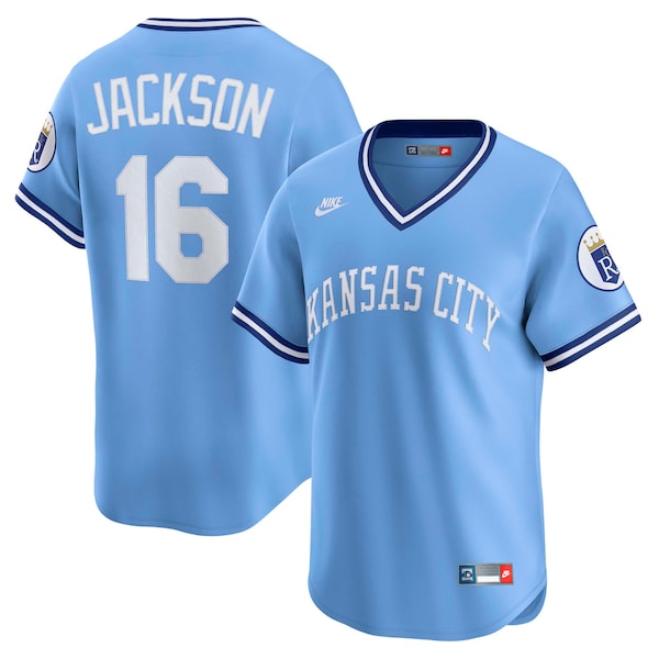 Bo Jackson Kansas City Royals Nike Throwback Cooperstown Collection Limited Jersey - Light Blue