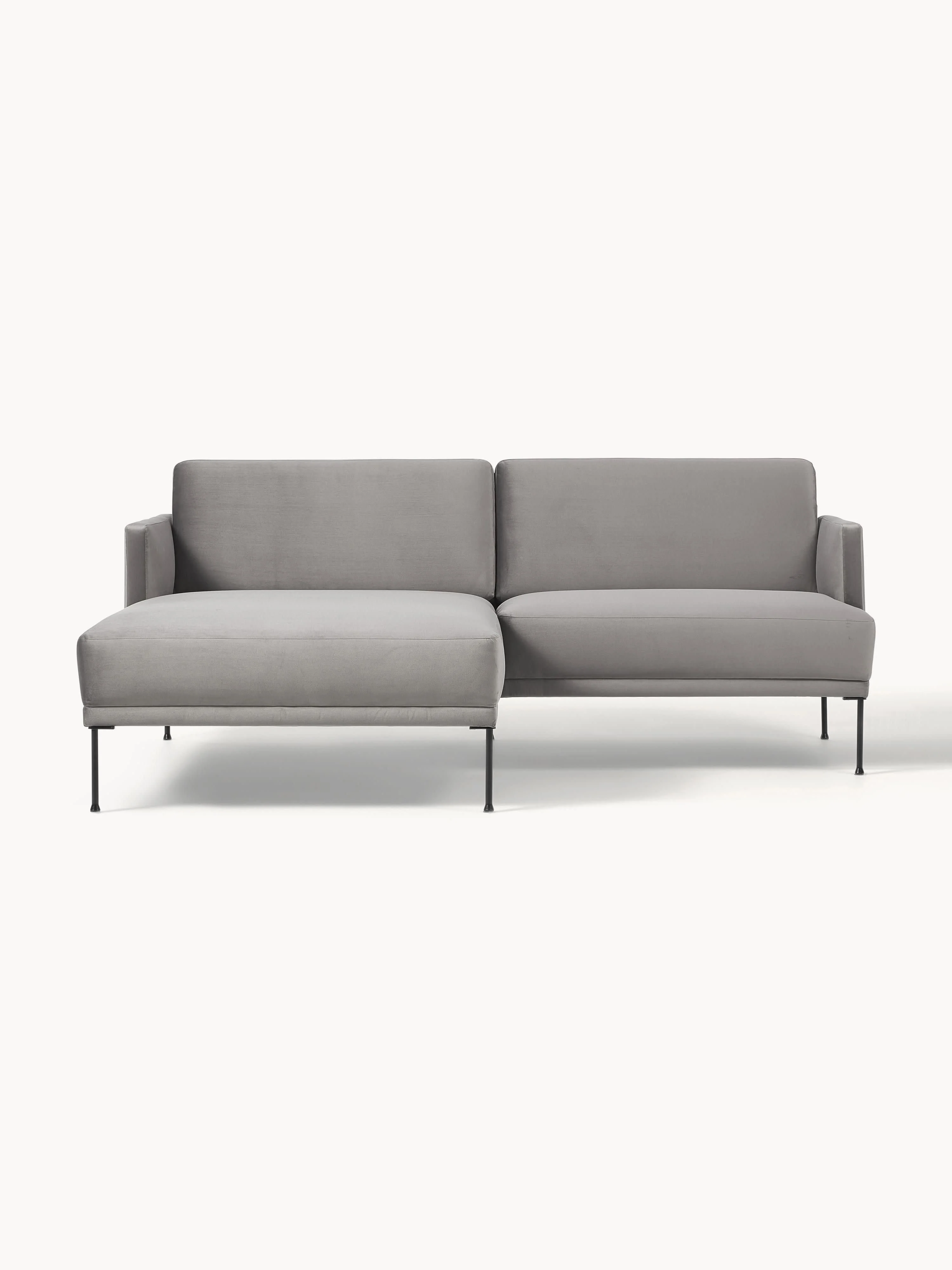 Kleines Samt-Ecksofa Fluente