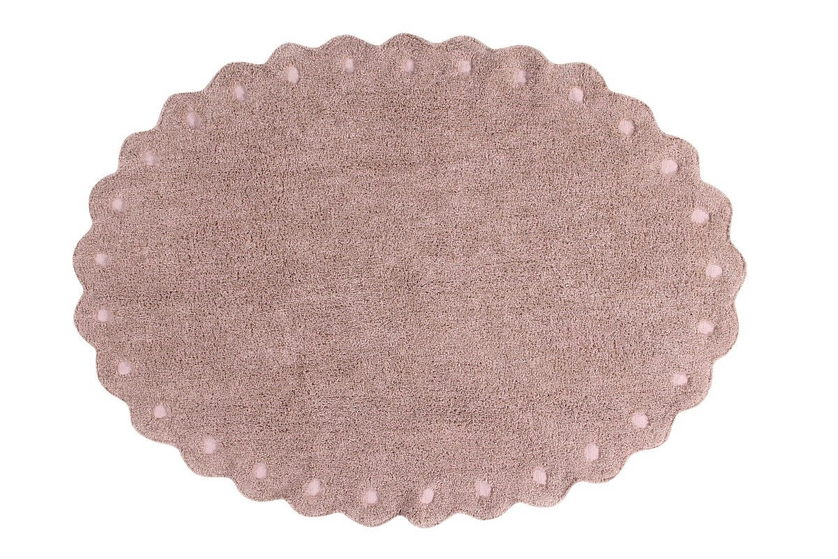 POMME DE PIN - Tapis  enfant en coton rose 130x180