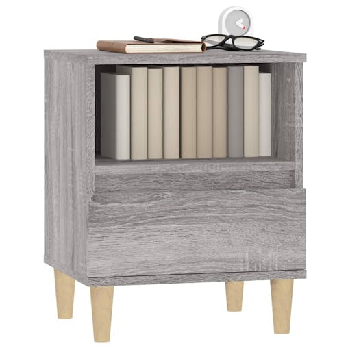 NNEVL Bedside Cabinets 2 pcs Grey Sonoma 40x35x50 cm
