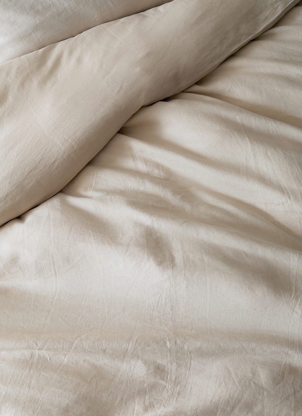 HOUSSE DE COUETTE EN LIN LAVÉ ARGILE