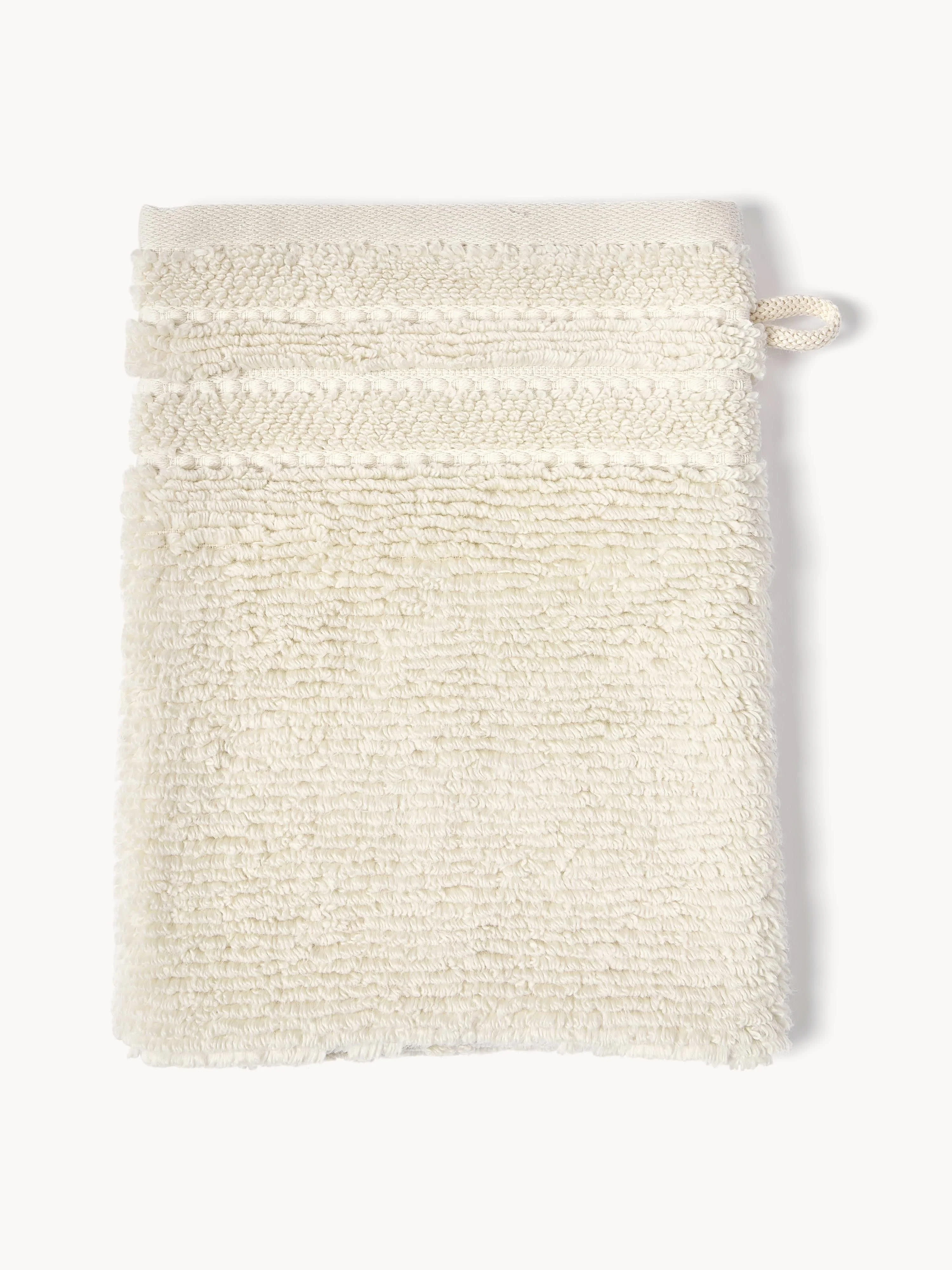 Waschhandschuhe Luxe mit Streifenbordüre, 2er-Set