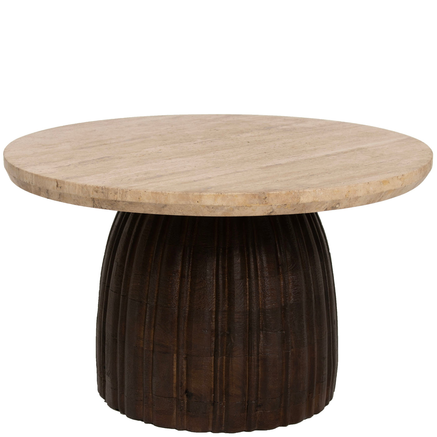 Giga Meubel Salontafel Juan - Rond - Travertin - 60cm