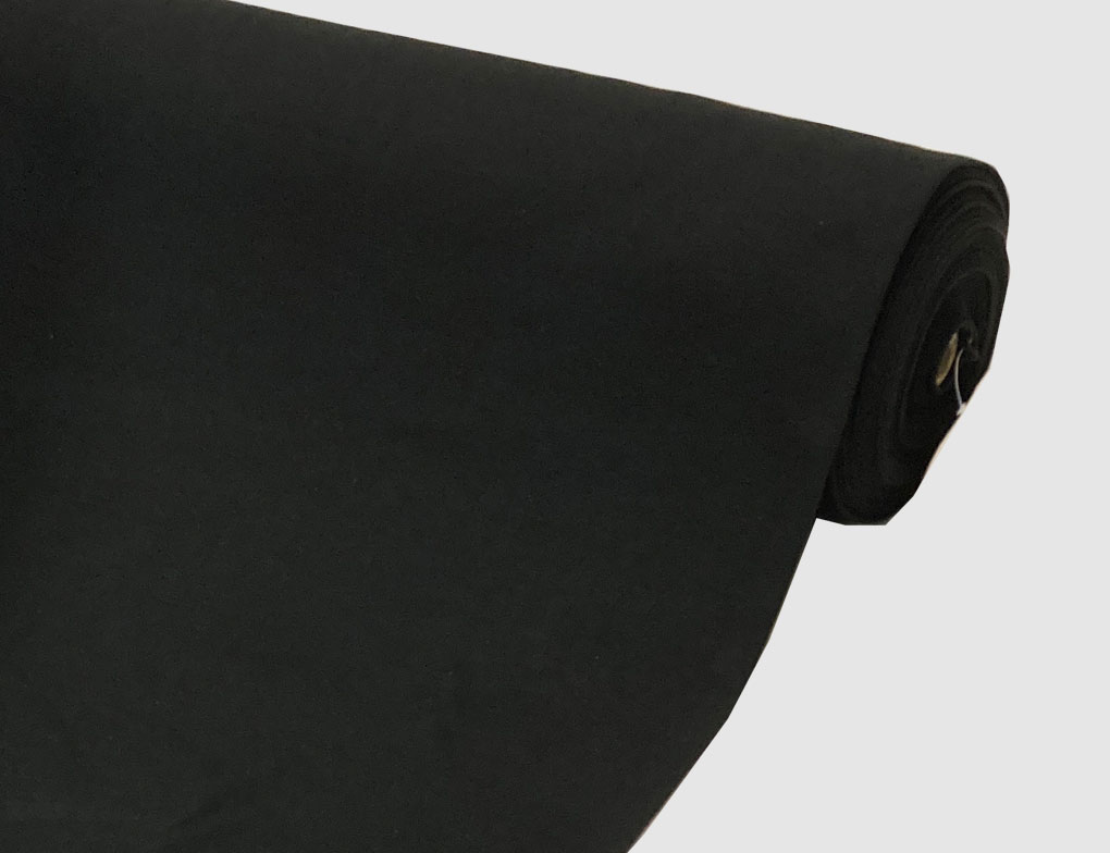 Bündchenstoff Uni Schwarz